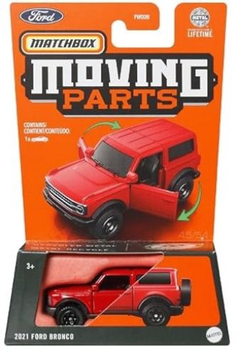 Matchbox FWD28-HVN05 Ford Bronco rot 2021 Moving Parts 2023 Maßstab ca. 1:64 Modellauto