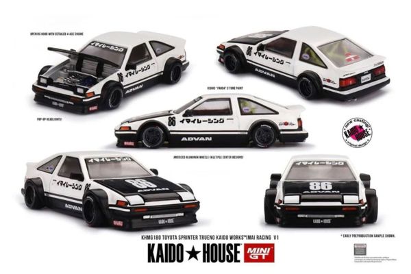 Kaidohouse 180 Toyota Sprinter Trueno (AE86) Kaido Works IMAI Racing V1 weiss 1:64