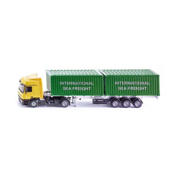 Siku 3921 LKW mit Container gelb/grün Maßstab 1:50