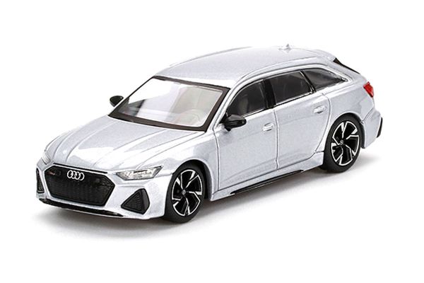 TSM-Models 372 Audi RS 6 Avant Carbon Black Edition florett silber (RHD) MiniGT Maßstab 1:64 Modella
