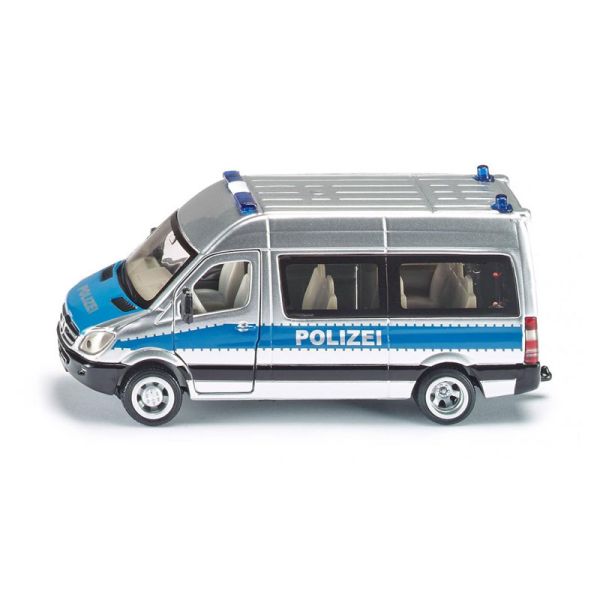 Siku 2313 Mercedes Sprinter Polizei-Mannschaftswagen silber/blau Maßstab 1:50 (NOS)