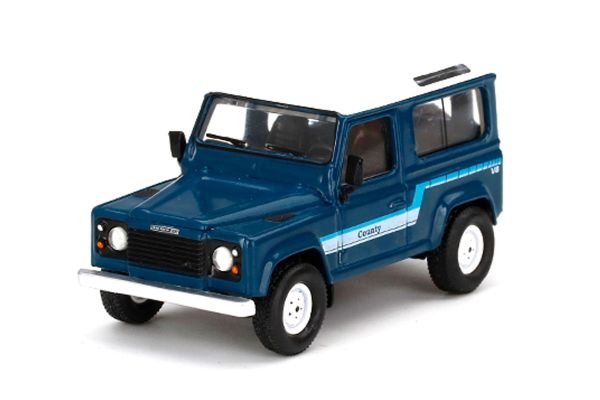 TSM-Models 353 Land Rover Defender 90 County Wagon stratos blau (RHD) MiniGT Maßstab 1:64 Modellauto