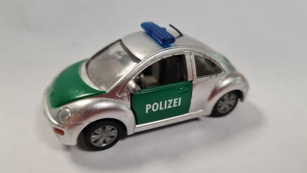gebraucht! Siku 1361 VW Beetle "Polizei" silber/grün - ganz leicht bespielt