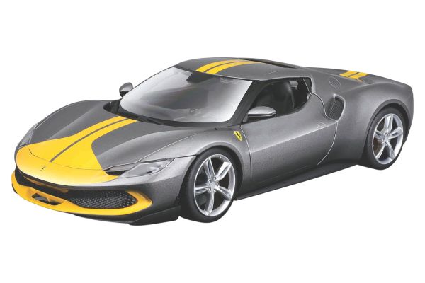 Maisto Ferrari 296 GTB metallic grau/gelb, 1:64