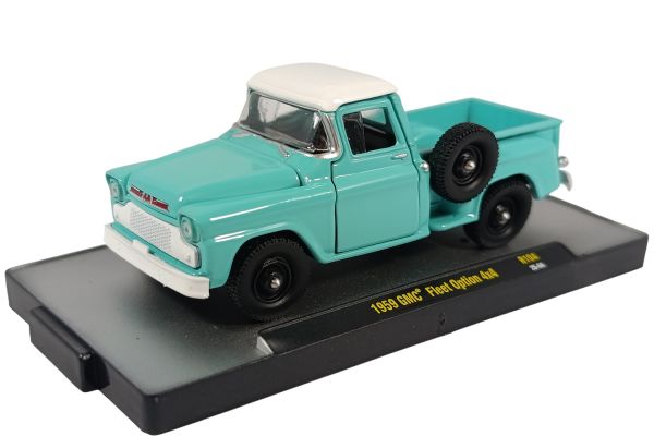 M2 Machines GMC Fleet Option 4x4 1959 türkis/weiss 1:64
