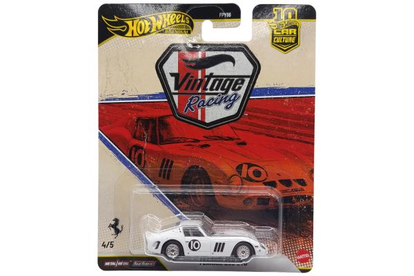 Hot Wheels FPY86-JKF25 Ferrari 250 GTO weiss - Vintage Racing 4/5 1:64