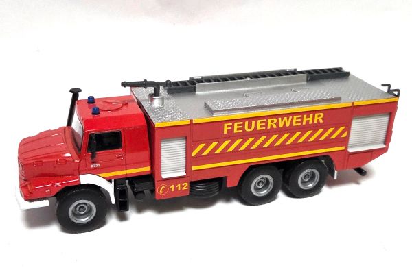 gebraucht! Siku 2109 Mercedes Zetros Feuerwehr rot Großlöschfahrzeug 1:50 - neuwertig