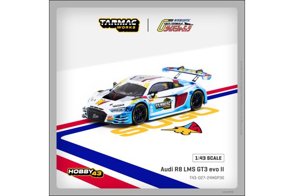 ***PREORDER Tarmac Audi R8 LMS GT3 Evo II #30 Uno Racing Macau GT Cup weiss/blau 1:43 (T43-027-24MGP