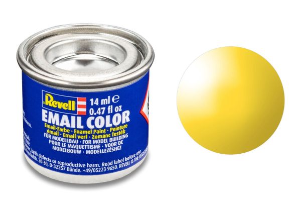 Revell 32112 gelb glänzend Email Farbe Kunstharzbasis 14 ml Dose