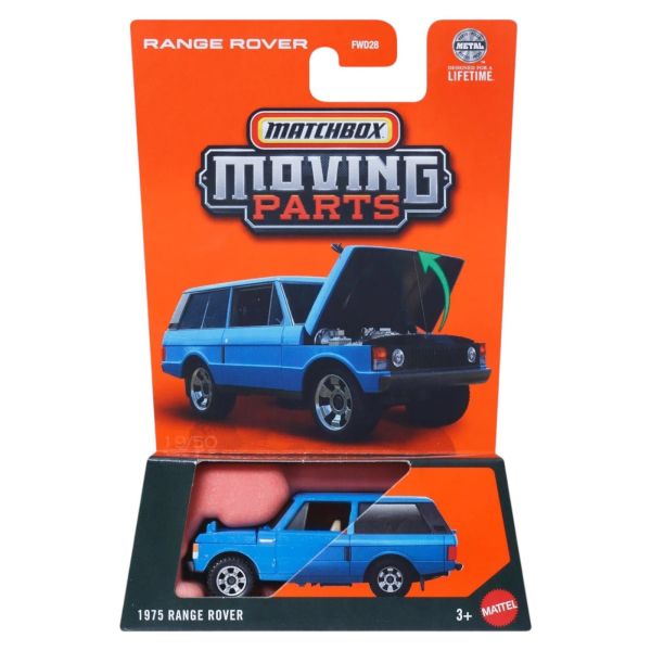 Matchbox FWD28-JBW91 Range Rover blau 1975 Moving Parts 2025 Maßstab ca. 1:64