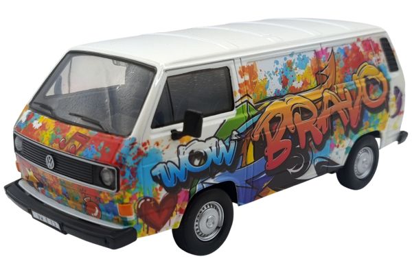 Motormax VW T3 Kastenwagen Graffiti 1983 bunt 1:24
