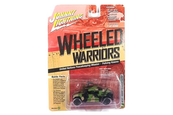 Johnny Lightning JLML006A-2 Hummer H1 M1025 HMMWV Armament Carrier - Wheeled Warriors 2021 R1 Maßsta