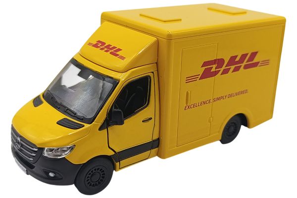 Kinsmart Mercedes Benz Sprinter DHL mit Rückzugmotor 1:48