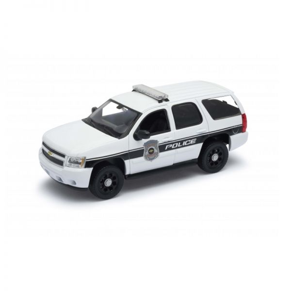 Welly 22509 Chevrolet Tahoe &quot;Police&quot; weiss/schwarz 2008 Maßstab 1:24 Modellauto