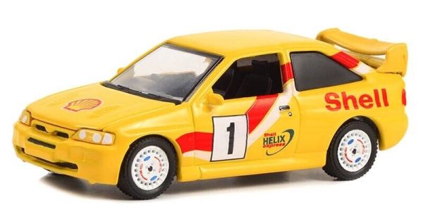 Greenlight 41125-C Ford Escort RS Cosworth gelb 1996 - Shell Oil Special Edition 1 Maßstab 1:64 Mode