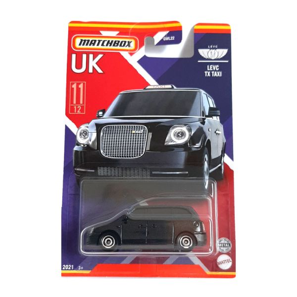 Matchbox GWL22-29 LEVC TX "Taxi" schwarz best of UK 11/12 Maßstab ca. 1:64 Modellauto