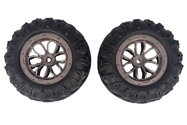 Carrera R/C Ersatzteil Komplettes Hinterreifenset (2 Stück) für Ford F-150 Raptor D/P orange 2.4 GHz