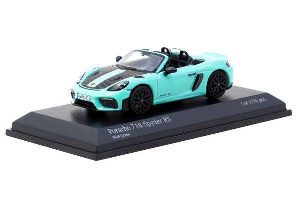 Tarmac Porsche 718 Spyder RS mintgrün Maßstab 1:64 (643064005)