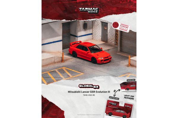 ***PREORDER Tarmac Mitsubishi Lancer GSR Evo III 1995 rot