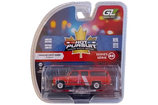 Greenlight 43065-F GMC Suburban Canada Coast Guard rot/weiss 1991 - Hot Pursuit Canada 1:64