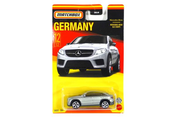 Matchbox GWL49-HFH55 Mercedes Benz GLE Coupe silber - Germany 12/12 Maßstab ca. 1:64 Modellauto