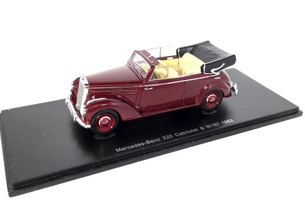 NOS! Spark Mercedes-Benz 220 Cabriolet (W187) weinrot 1:43