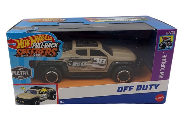Hot Wheels HPR70 Off Duty hellbraun - Pull-Back Speeders Maßstab 1:43