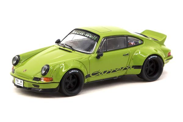 Tarmac T64-046-OG Porsche 911 RWB Backdate olivegrün Maßstab 1:64 Modellauto