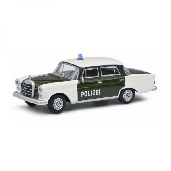 Schuco 452027800 Mercedes 200 (W110) &quot;Polizei&quot; weiss/grün Maßstab 1:64 Modellauto