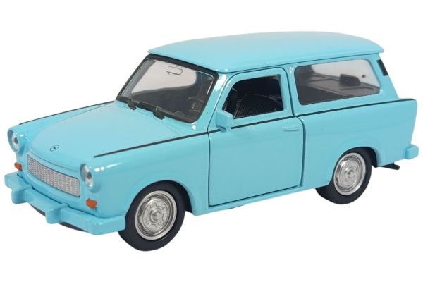 Nex Trabant 601 Kombi hellblau mit Rückzugmotor 1:38