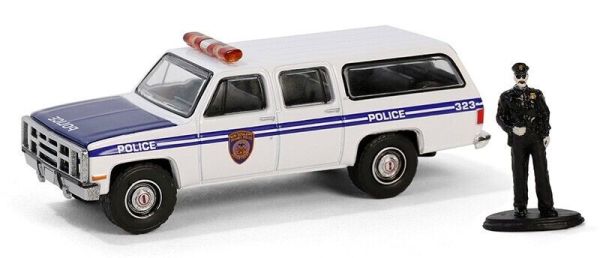 Greenlight 97160-D GMC Suburban 2500 Police 1985 - Hobby Shop 16 Maßstab 1:64