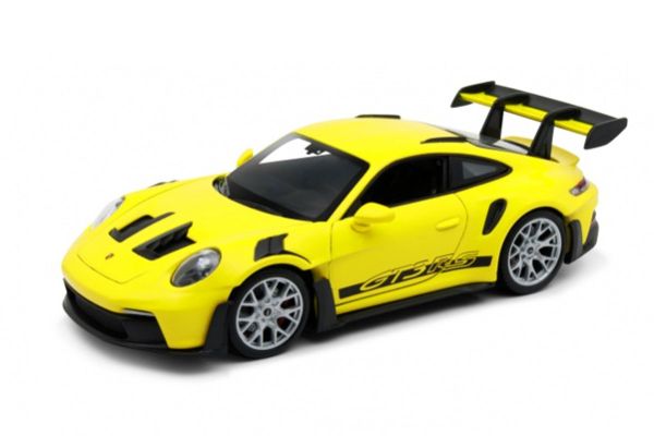 ***Welly 24122 Porsche 911 GT3 RS (992) gelb Maßstab 1:24 Modellauto