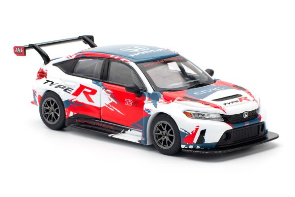 ***PREORDER Pop Race PR640153 Honda Civic Type-R (FL5) TCR weiss/rot/blau Maßstab 1:64 Modellauto
