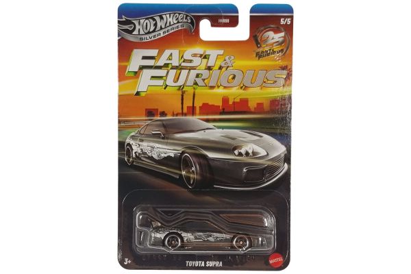 Hot Wheels HNR88-JKX24 Toyota Supra grau metallic - Fast & Furious 5/5