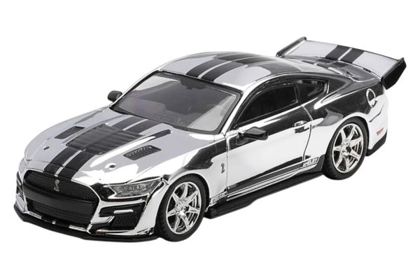 ***PREORDER MiniGT Shelby GT500 Dragon Snake Concept 2020 chrome silber