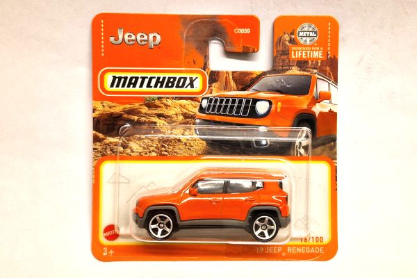 Matchbox HVP10 Jeep Renegade hellrot 2019 16/100 Maßstab ca. 1:64 Modellauto 2024