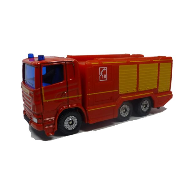Siku 1036 Scania Tanklöschfahrzeug &quot;Notruf 18&quot; rot (Blister) Modellauto