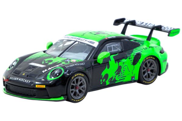 Tarmac Porsche 911 GT3 Cup (992) Fire Monkey Motorsport hellgrün/schwarz 1:64