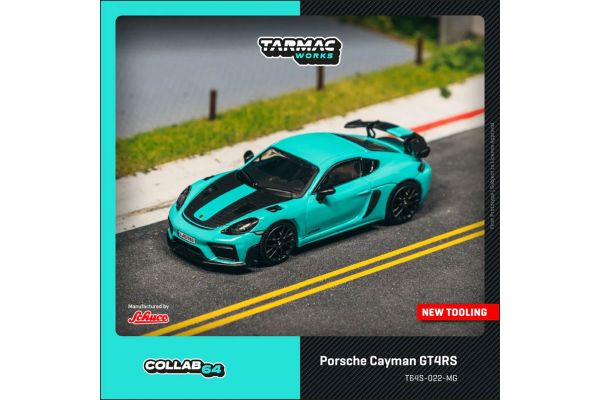 ***PREORDER Tarmac Porsche Cayman GT4RS mintgrün Maßstab 1:64 (T64S-022-MG)
