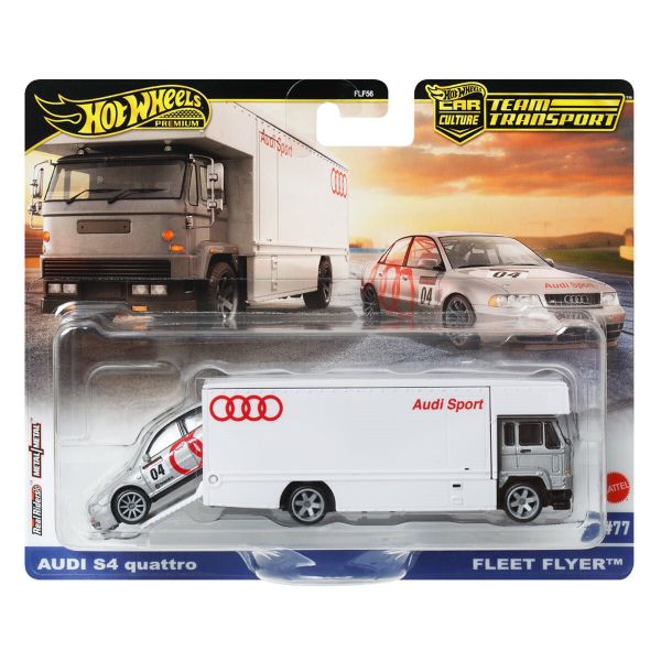 Hot Wheels JBM30 Audi S4 Quattro & Fleet Flyer - Team Transport #77