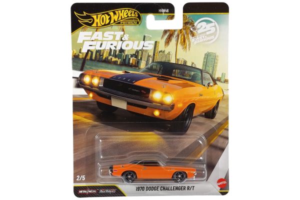 Hot Wheels HNW46-JHW64 Dodge Challenger 1970 orange - Fast & Furious 2/5 1:64
