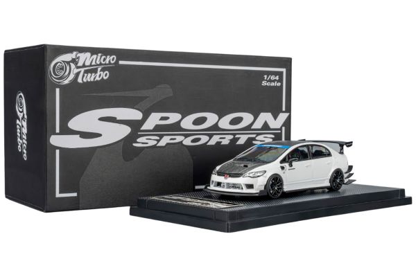 MicroTurbo Custom Honda Civic Type-R (FD2) Spoon weiss metallic (RHD) 1:64