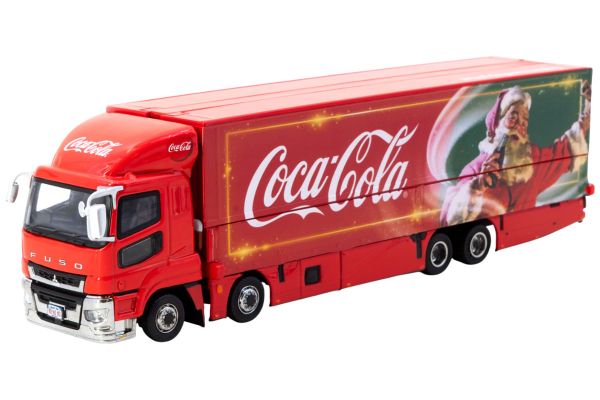 Tarmac Mitsubishi Fuso Super Great Coca Cola Santa Truck rot 1:64