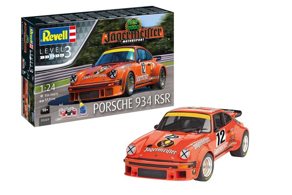 Revell Porsche 934 RSE Jägermeister Motorsport Modellbausatz inkl. Farben 104-tlg. 1:24