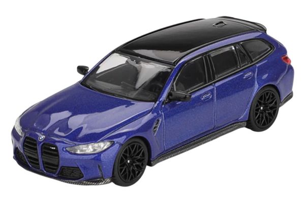 MiniGT 1090 BMW M3 Competition Touring Portimao 2023 blau metallic 1:64