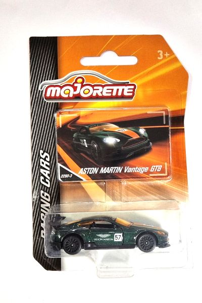 Majorette 212084009 Aston Martin Vantage GT8 dunkelgrün metallic (229D-3) - Racing Cars Maßstab 1:60