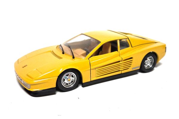 gebraucht! Bburago 0104 Ferrari Testarossa 1984 gelb 1:24 - fast wie neu