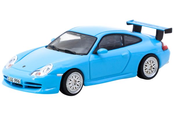 Tarmac Porsche 911 GT3 (996) hellblau 1:64