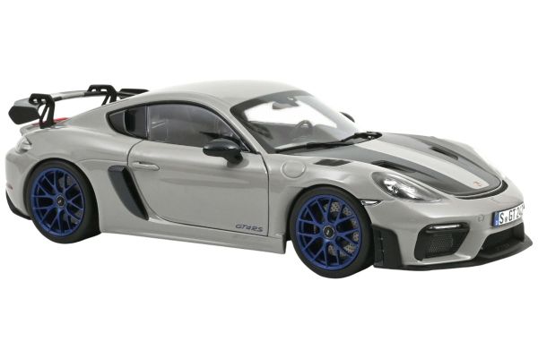 Norev Porsche Cayman GT4 RS mit Weissachpaket 2023 grau 1:18