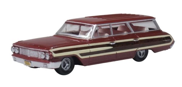 Oxford Ford Country Station Wagon 1964 dunkelrot/Holzoptik 1:87